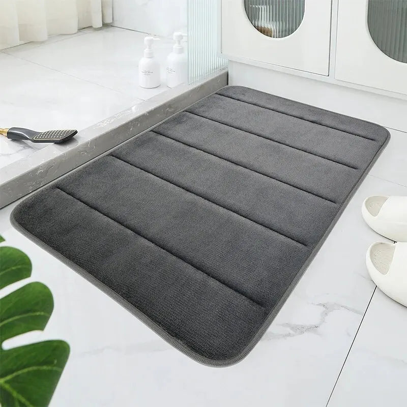 Tapis microfibre antidérapant ultra absorbant bandes