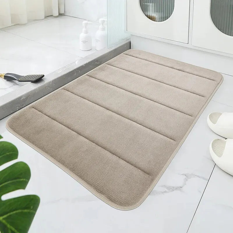 Tapis microfibre antidérapant ultra absorbant bandes