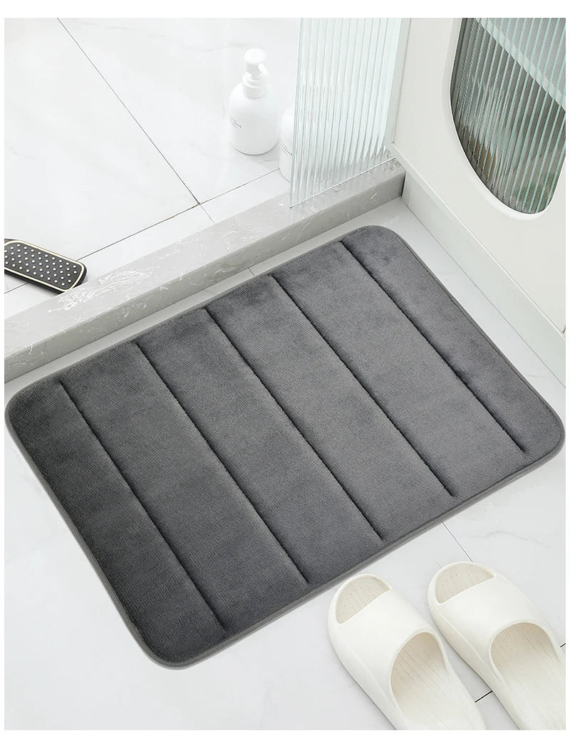 Tapis microfibre antidérapant ultra absorbant bandes