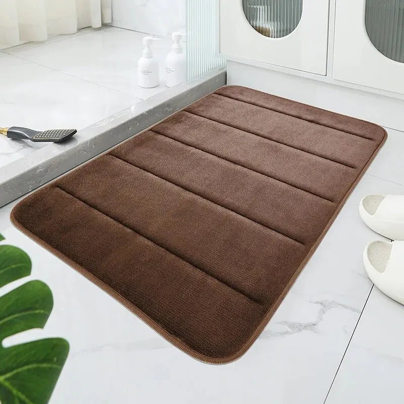Tapis microfibre antidérapant ultra absorbant bandes